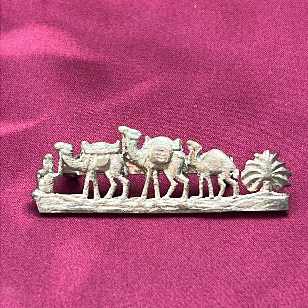 Vintage Silver Camel Caravan Brooch